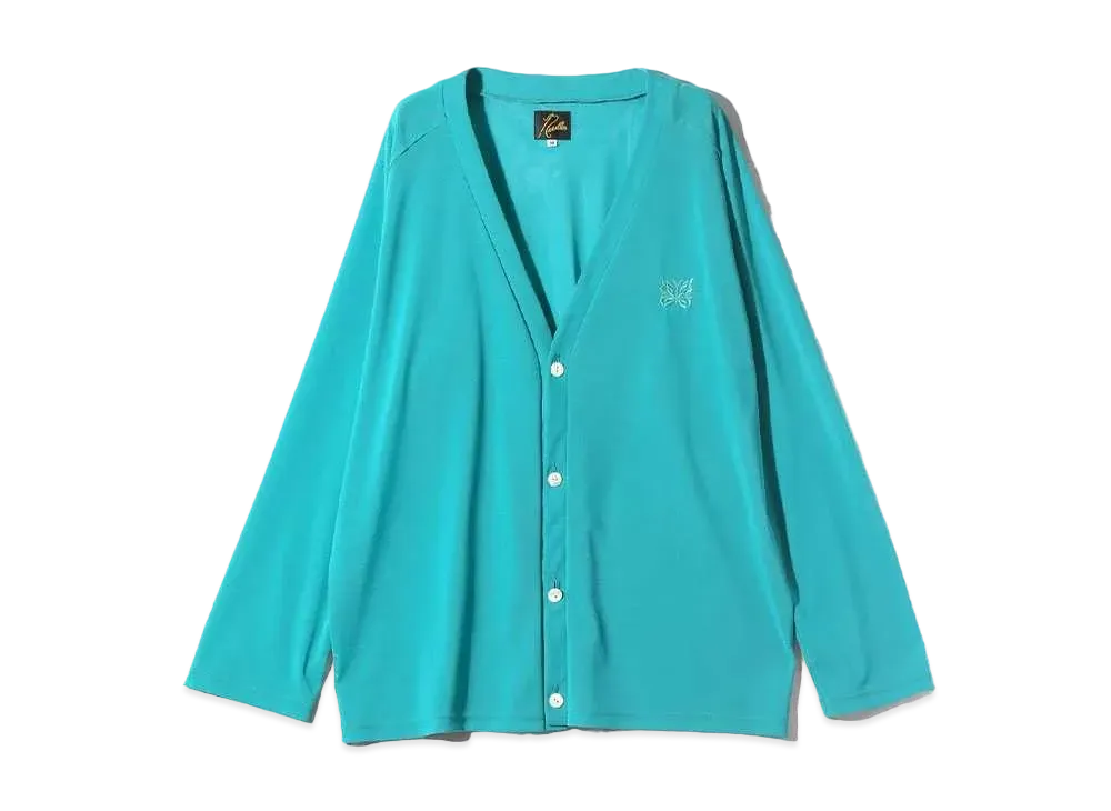 Needles V Neck Cardigan Poly Mesh "Bule"