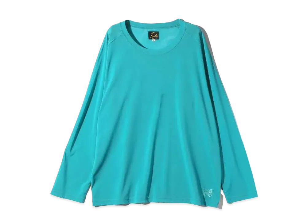 Needles L/S U Neck Tee Poly Mesh "Bule"