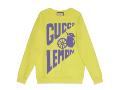 GUCCI Women's Lemon Cotton Sweatshirt "Yellow"