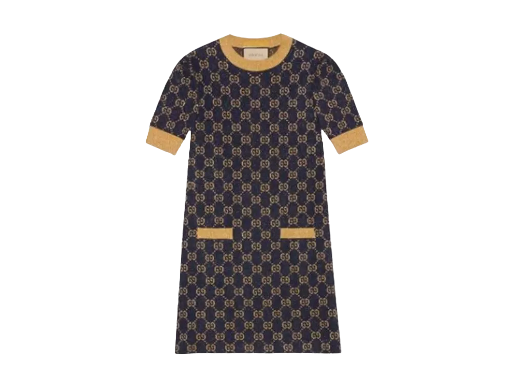 D (傷や汚れあり)】GUCCI グッチ シェリーライン 金ボタン ブルー