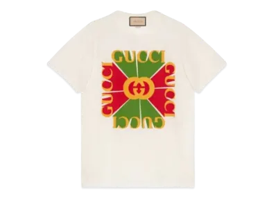 GUCCI Women's Vintage Logo Print Cotton T-shirt "White"