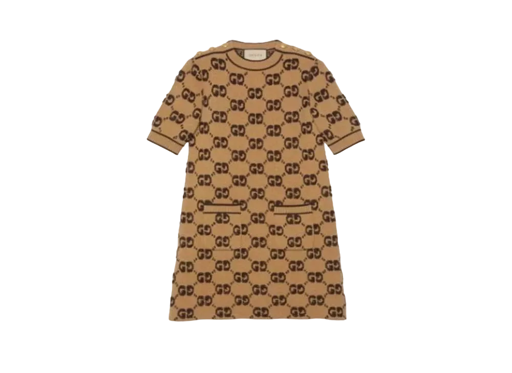 D (傷や汚れあり)】GUCCI グッチ シェリーライン 金ボタン ブルー