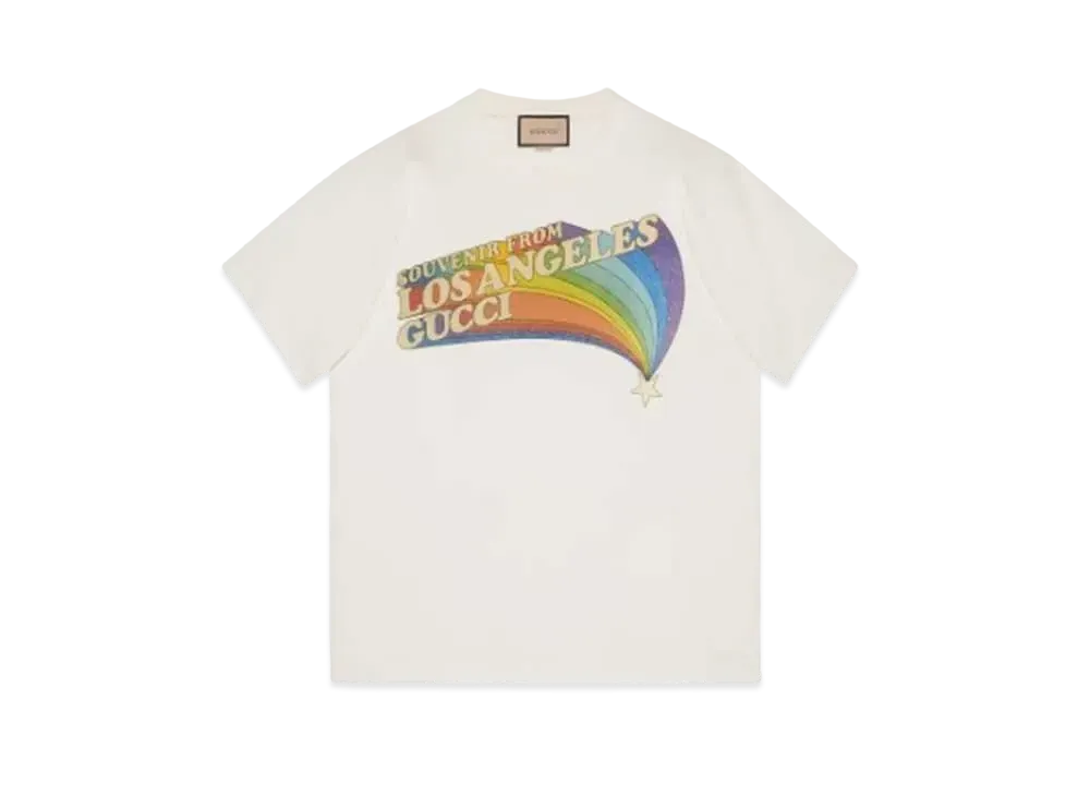 GUCCI Men's Cotton T-shirt With Print "White"