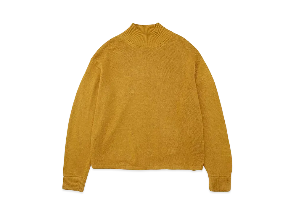 DIGAWEL Stonewashed Silk Turtleneck Sweater "Fade Mustard"