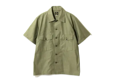 Needles S/S Fatigue Shirt Back Sateen "Khaki"
