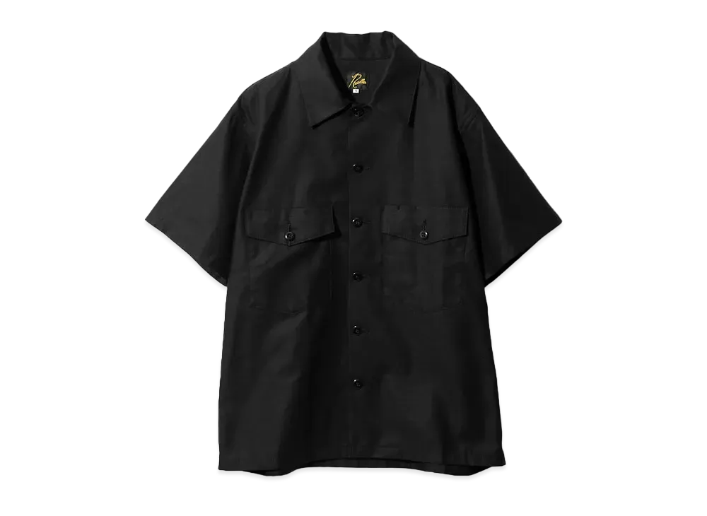 Needles S/S Fatigue Shirt Back Sateen "Black"
