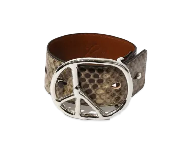 Needles Peace Buckle Bracelet Python "Silver"