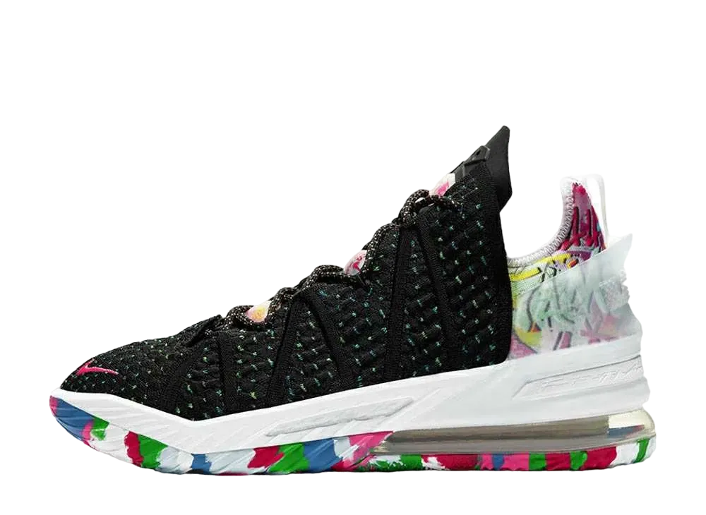 Nike LeBron 18 "Black/Multi Color/White"