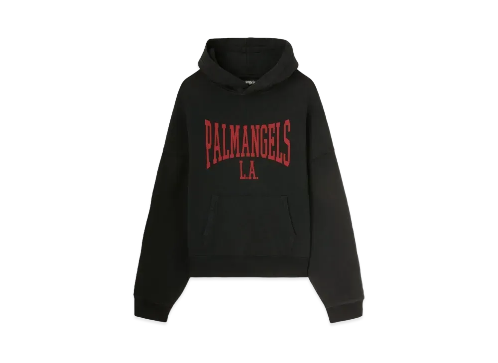 PALM ANGELS College Hoodie "Black/Dark Red"