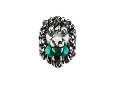 GUCCI Lion Head Ring "Silver"