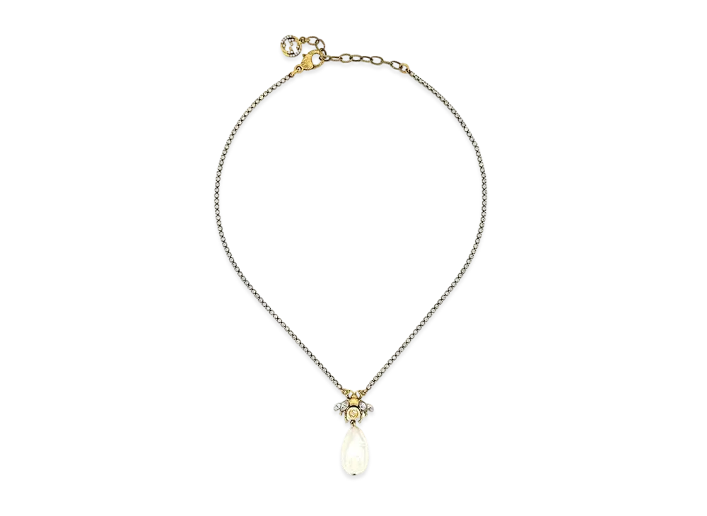 GUCCI Bee Necklace With Pearl