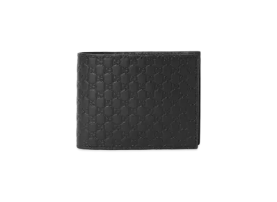GUCCI Micro Guccissima Bi-fold Wallet "Black"