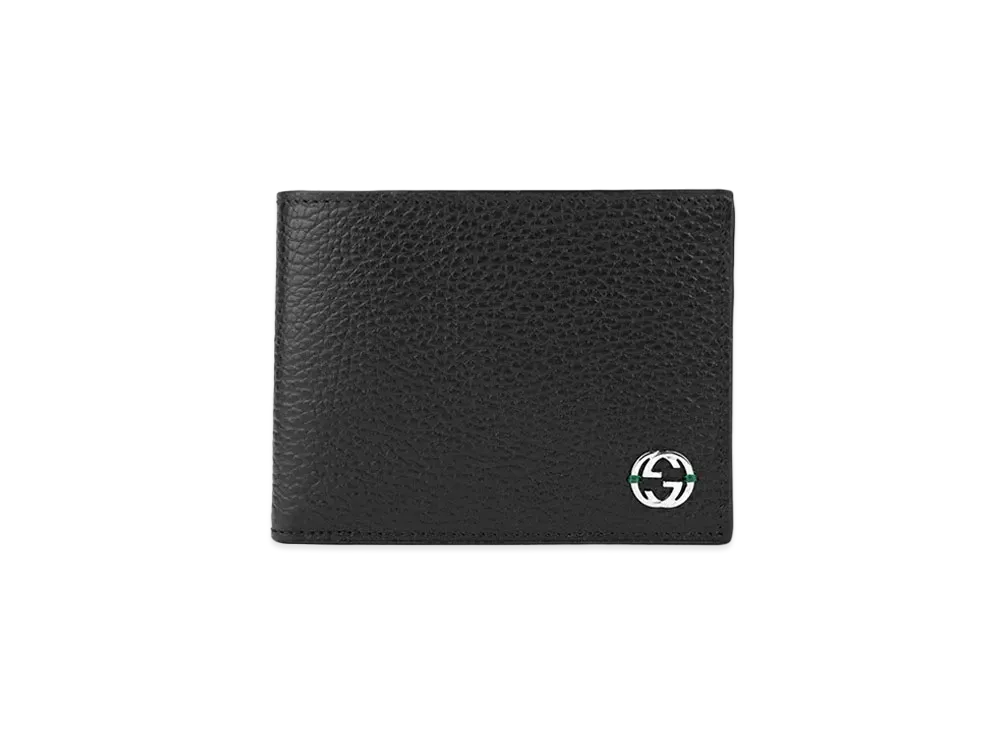 GUCCI Interlocking G Bi-fold Wallet Leather "Black/Green"