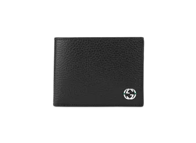 GUCCI Interlocking G Bi-fold Wallet Leather "Black/Green"
