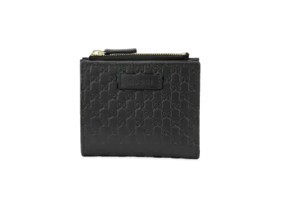 GUCCI Micro Guccissima Bi-fold Wallet "Black"