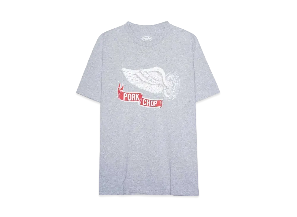 PORKCHOP x MASSES T-SHIRT FLYING WEEL P "HEATHER"