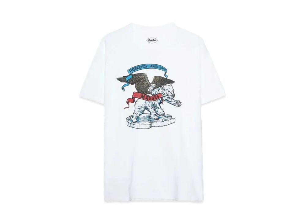 PORKCHOP x MASSES T-SHIRT POLAR BEAR P "WHITE"