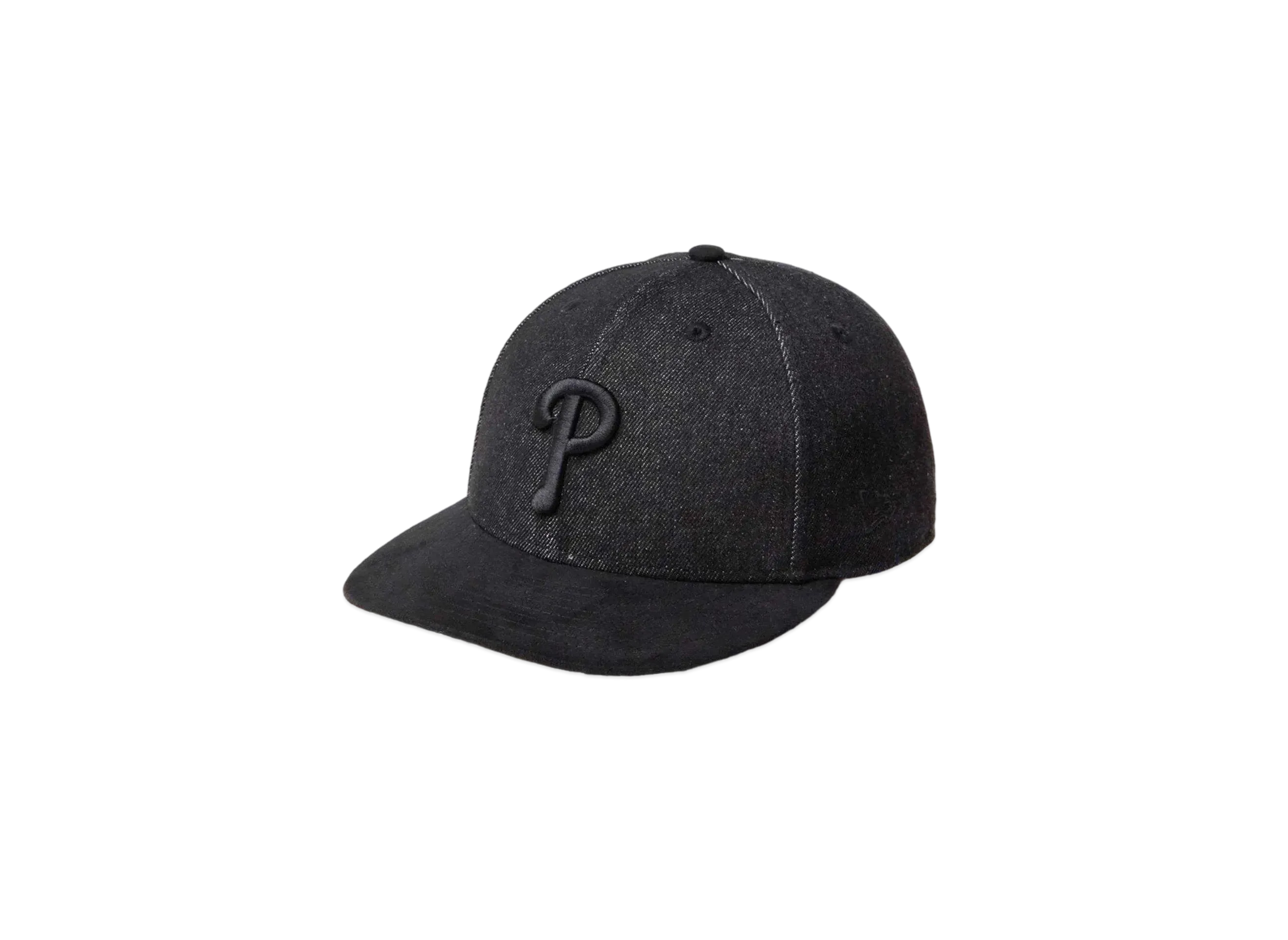 NEW ERA LP 59Fifty MLB Denim 2-Tone Philadelphia Phillies Suede Visor "Black Denim/Black"