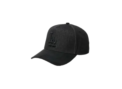 NEW ERA 9Forty A-Frame MLB Denim 2-Tone Los Angeles Dodgers Suede Visor "Black Denim/Black"