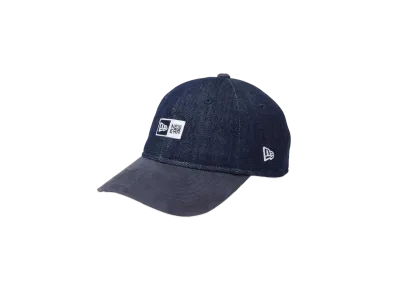NEW ERA Youth 9Twenty MLB Denim 2-Tone Box Logo Suede Visor "Indigo Denim/Navy"