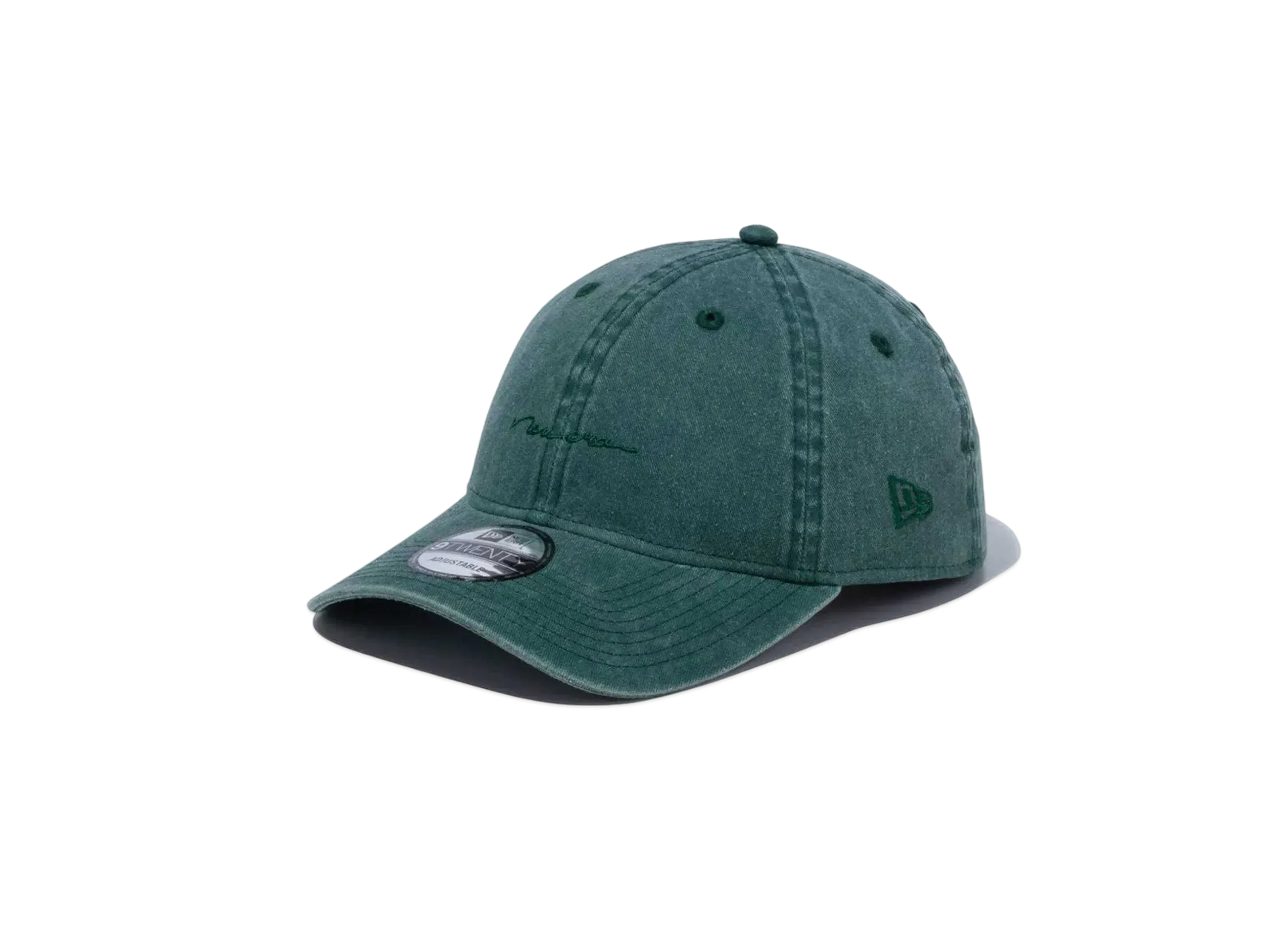 NEW ERA 9Twenty Acid Wash Script Logo "Dark Green"