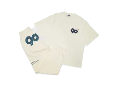 9090 90 Logo Tee Set-Up Pack "IVORY"