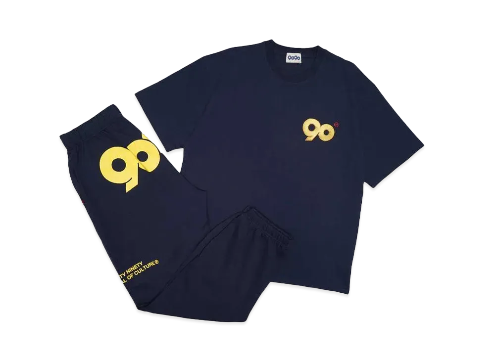 9090 90 Logo Tee Set-Up Pack "NAVY"