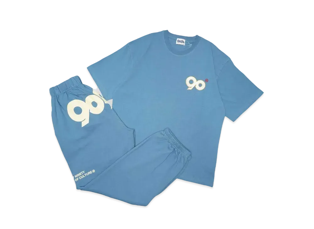 9090 90 Logo Tee Set-Up Pack "ELEMENTAL BLUE"