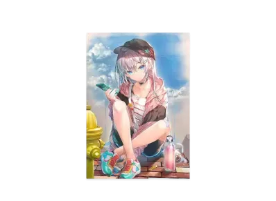 atmos x 100 Artists Exhibition Miwabe Sakura Poster "Multi"