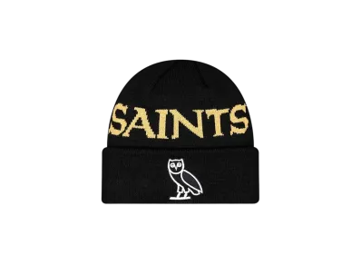 NEW ERA x OVO Cuff Knit NFL New Orleans Saints "Black"