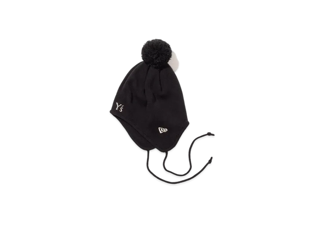 NEW ERA x Y's 24AW Flap Pom-Pom Knit "Black"