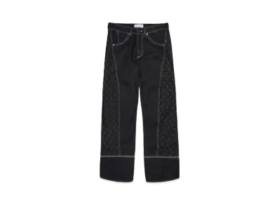 Marine serre MOON LASER DENIM CURVED JEANS "BLACK"