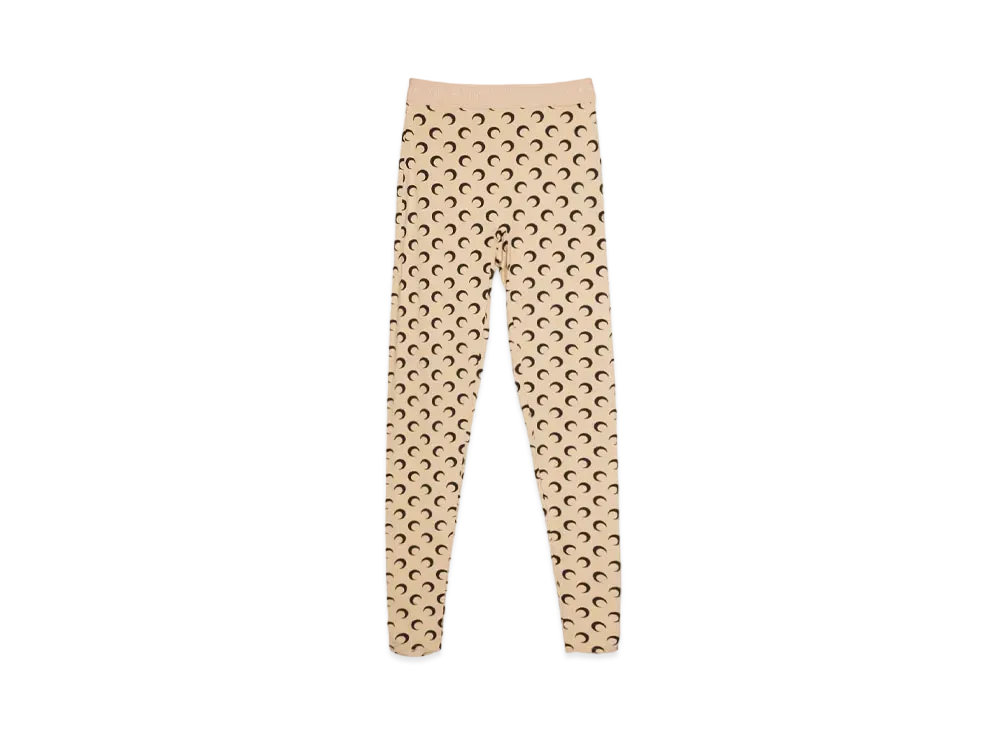Marine serre MOON PRINTED JERSEY STIRRUP LEGGINGS "TAN"