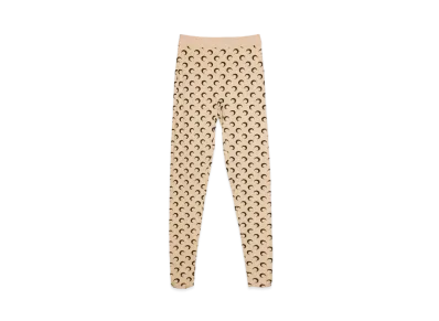 Marine serre MOON PRINTED JERSEY STIRRUP LEGGINGS "TAN"