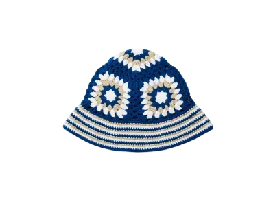 NEW ERA Croche Knit Bucket "Navy/Chrome"