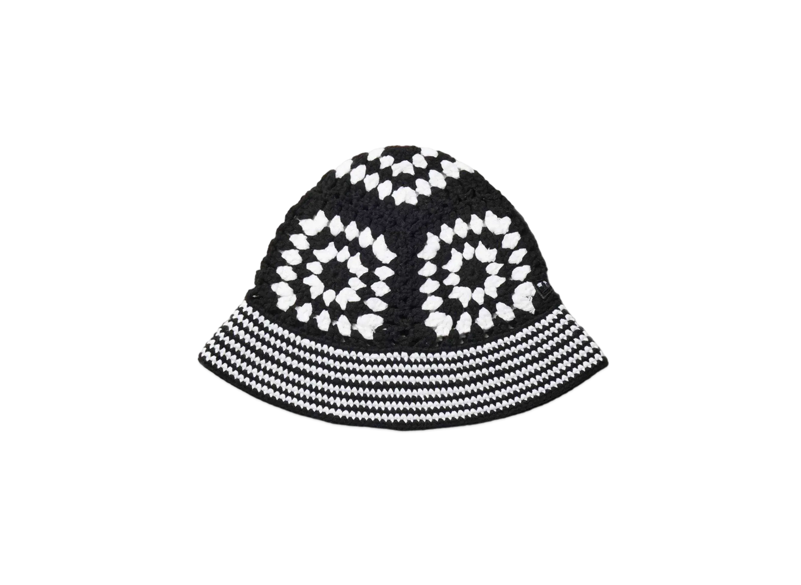 NEW ERA Croche Knit Bucket "Black/White"