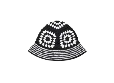 NEW ERA Croche Knit Bucket "Black/White"