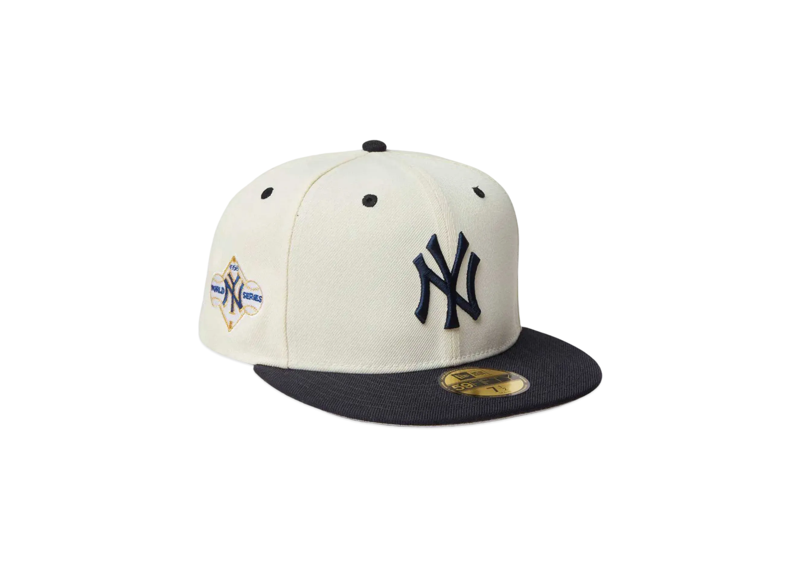 NEW ERA MLB Wool Visor 59Fifty New York Yankees "Chrome/Navy"
