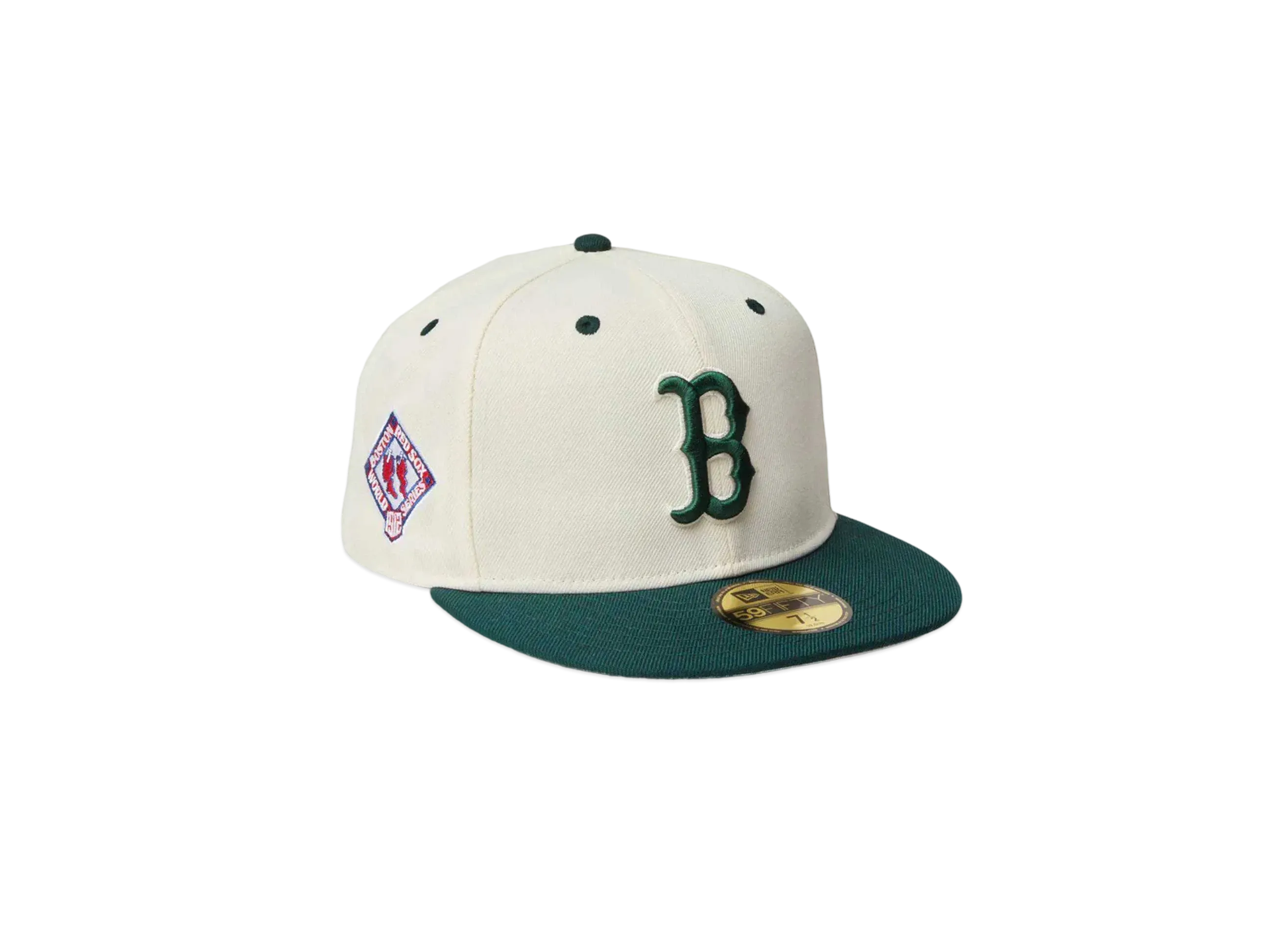 NEW ERA MLB Wool Visor 59Fifty Boston Red Sox "Chrome/Dark Green"