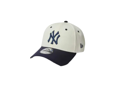 NEW ERA MLB Wool Visor 9Forty New York Yankees "Chrome/Navy"