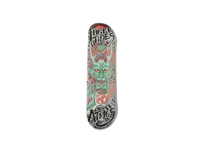 atmos x THREE TIDES TATTOO skateboard deck MUTSUO DRAGON "Multi"