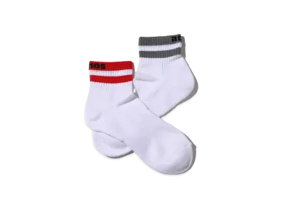 atmos Quarter OG Color Line Socks 2 "Red/Gray"