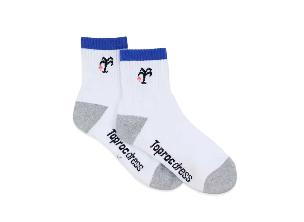 atmos x Gandhi x Toproc dress Relax-logo Socks "White"