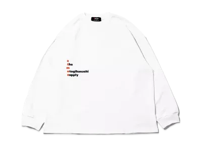 atmos x THE OTOGIBANASHI SUPPLY L/S Tee "White"