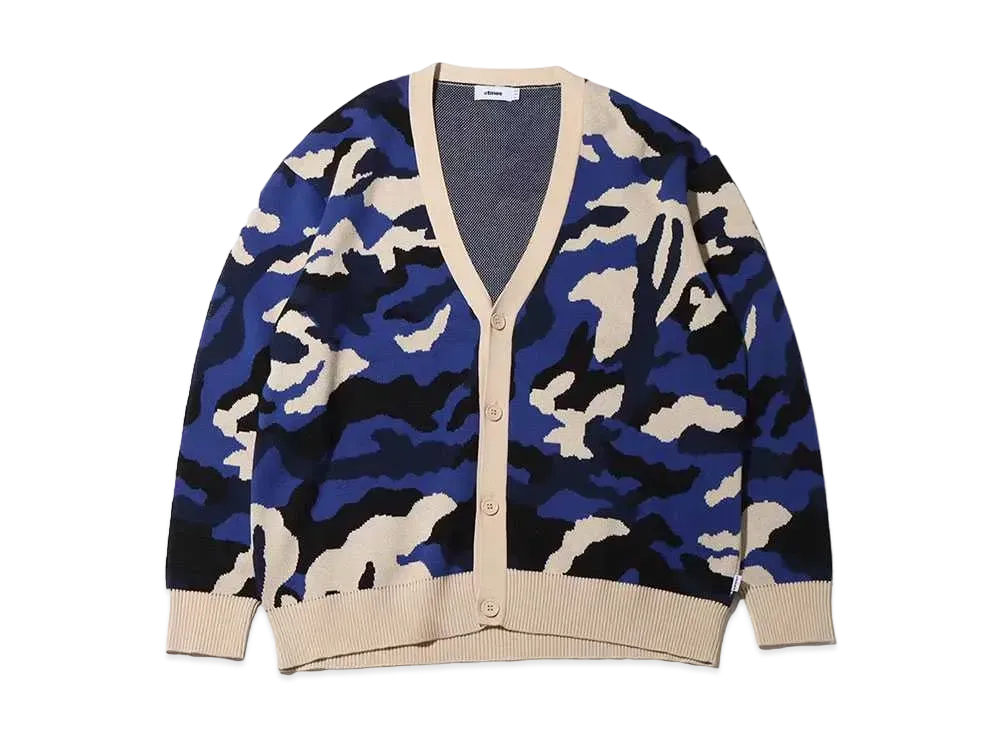 atmos Camouflage Knit Cardigan "Blue"