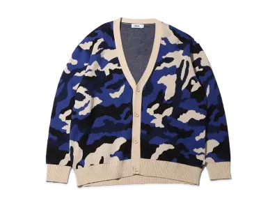 atmos Camouflage Knit Cardigan "Blue"