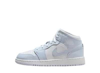 Nike GS Air Jordan 1 Mid "White/Ice Blue"