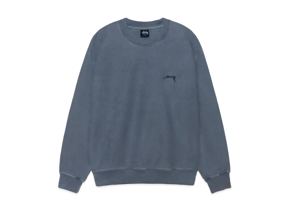 Stussy Smooth Stock Pigment Dyed Crew "Navy" (FA24)