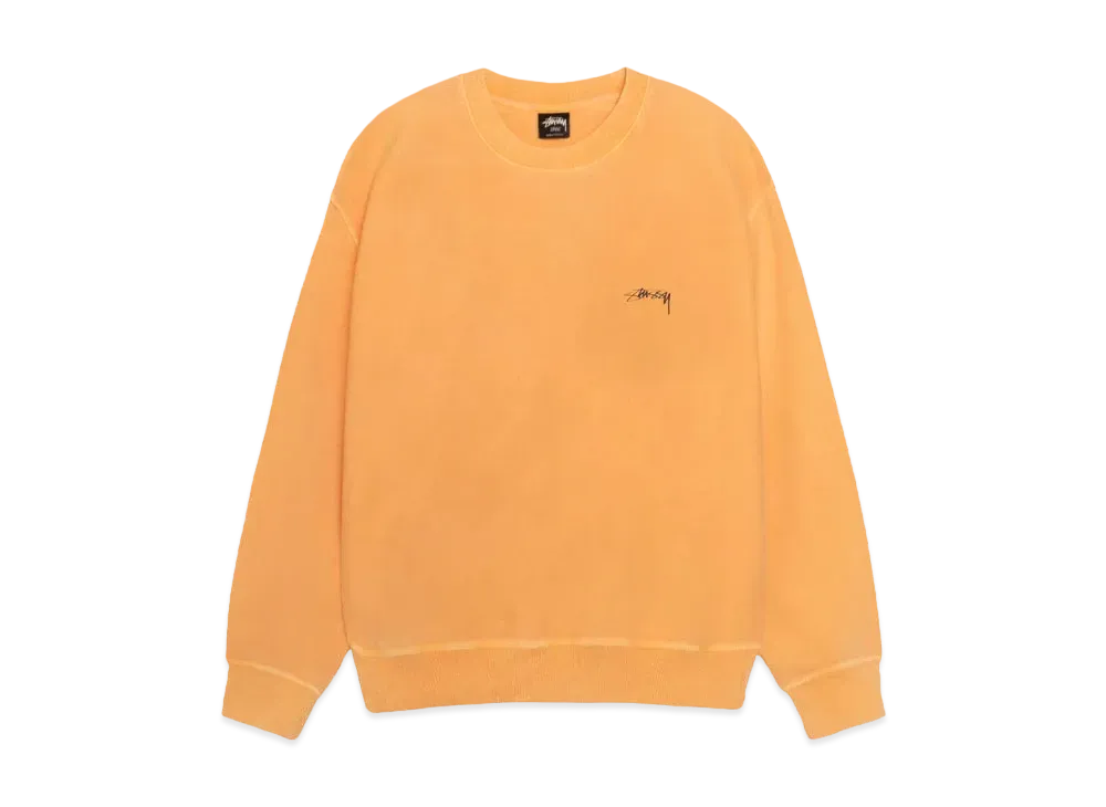 Stussy Smooth Stock Pigment Dyed Crew "Orange" (FA24)