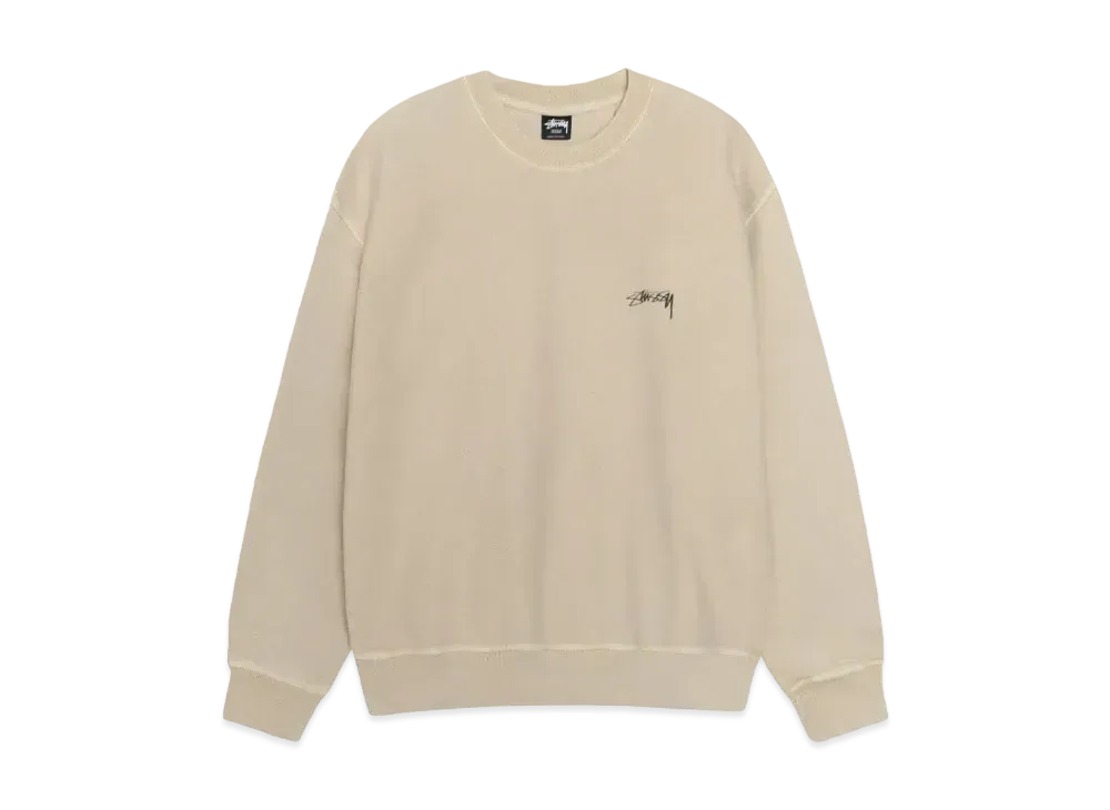 Stussy Smooth Stock Pigment Dyed Crew "Khaki" (FA24)